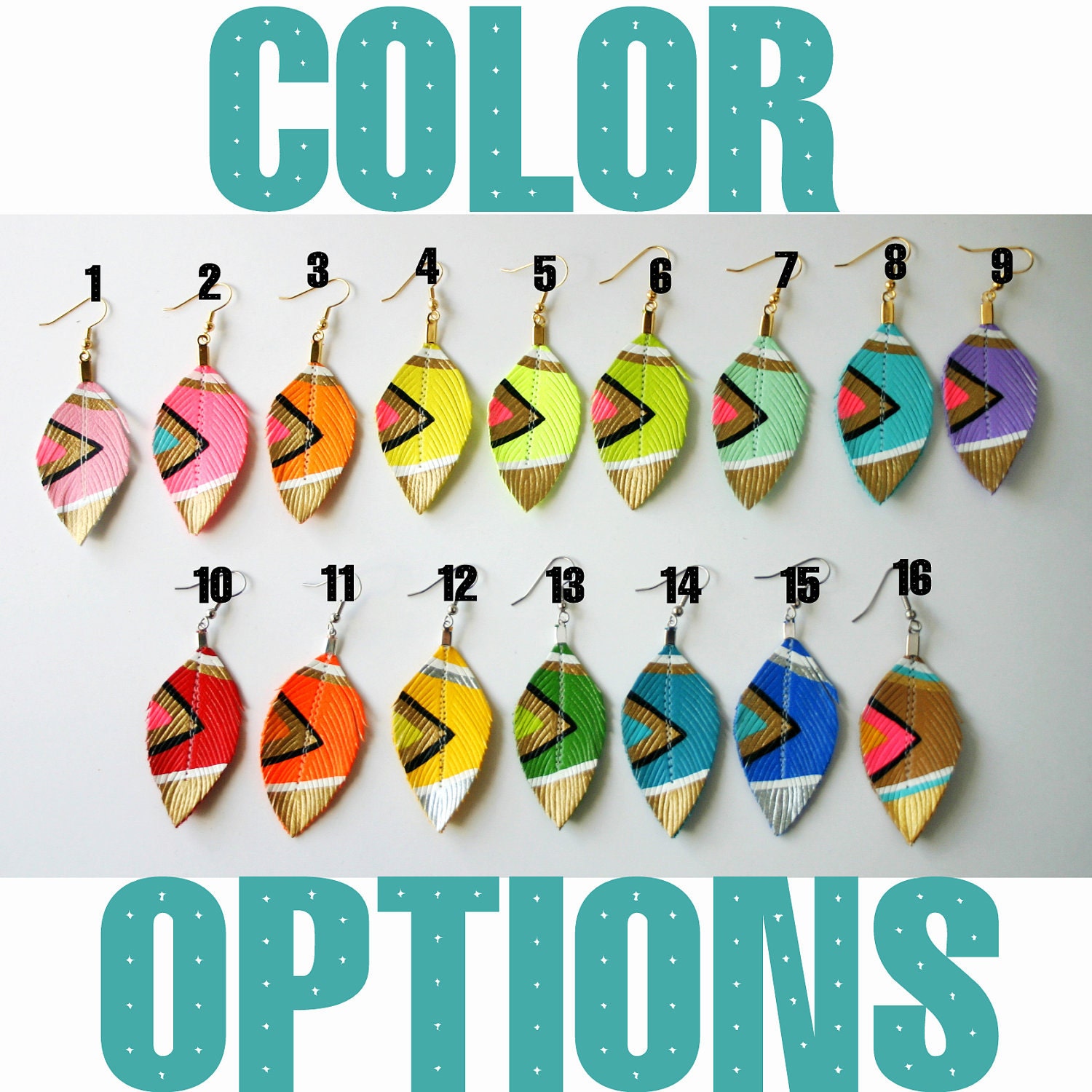 Neon Aztec - Lilac Purple - 3 inch - Faux Leather Feather Earrings - FEATURED in Mpls/St Paul Magazine