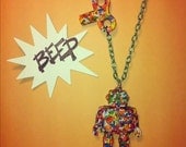 Real Candy Sprinkles Robot Necklace