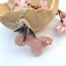Butterfly necklace blossom pink little silver swallow tiny flower Spring time