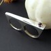SALE - 25 PERCENT OFF - The Double Ring - Sterling Silver with Garnet