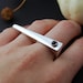 SALE - 25 PERCENT OFF - The Double Ring - Sterling Silver with Garnet