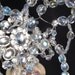 Handmade hair piece - Upcycled diamente clip with beaded flower