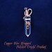 Clear Quartz Crystal Copper Wire Wrapped Pendant