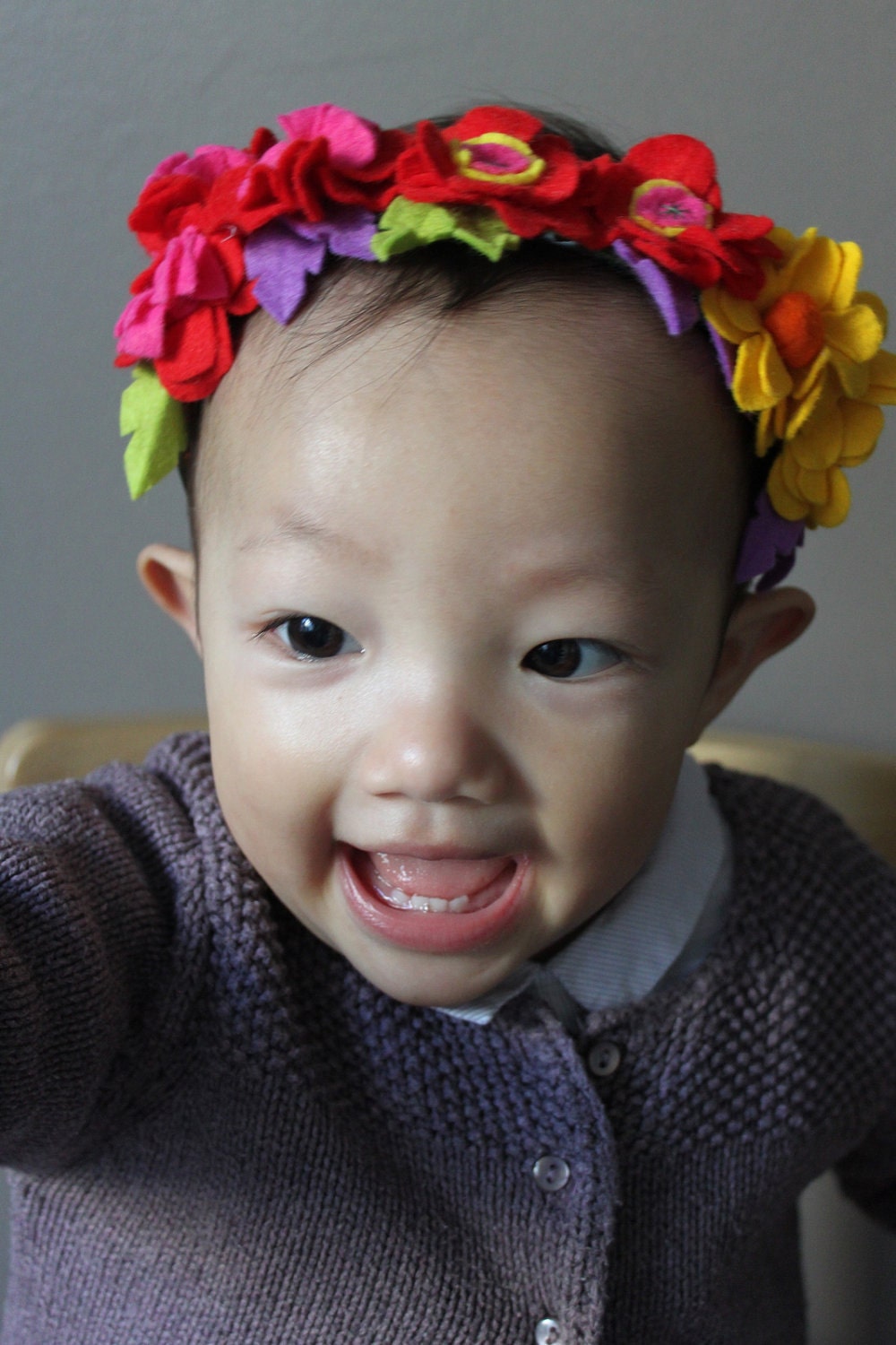 Beautiful headband for children or adult in felt /Serre-tête enfant ou adulte avec feutrine