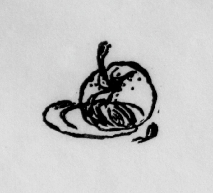 Sweet & juicy apple, hand made fine art print