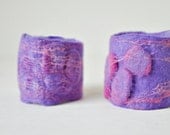 Ready to ship - Set of 2 felted bracelets Size St - Unique accessory - Wool - Gift for  woman