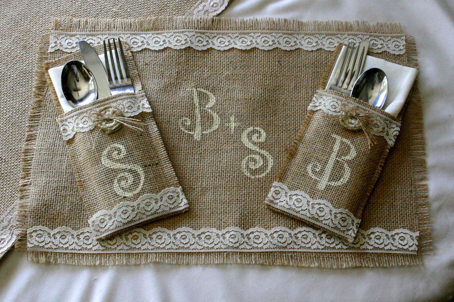 Bride and Groom table setting, Burlap wedding table decorations, country rustic, Garden, woodland cottage, French country weddings