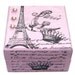 Pink Paris Jewelry Box, Keepsake Box, Pink Jewellery Box, Eiffel Tower, French
