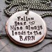 Handstamped Horse Cowgirl- Equestrian-Follow Your Heart Pendant Necklace-Mixed Metals