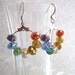 Rainbow Multicolor Primary Color Crystal Hoops