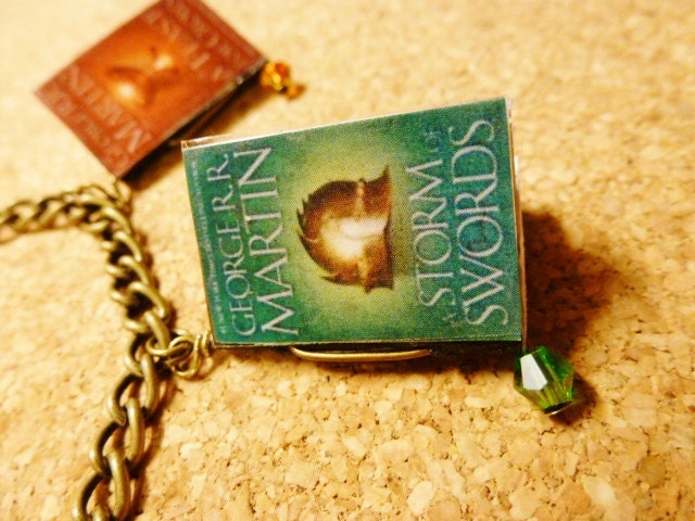 Game of thrones book charm bracelet