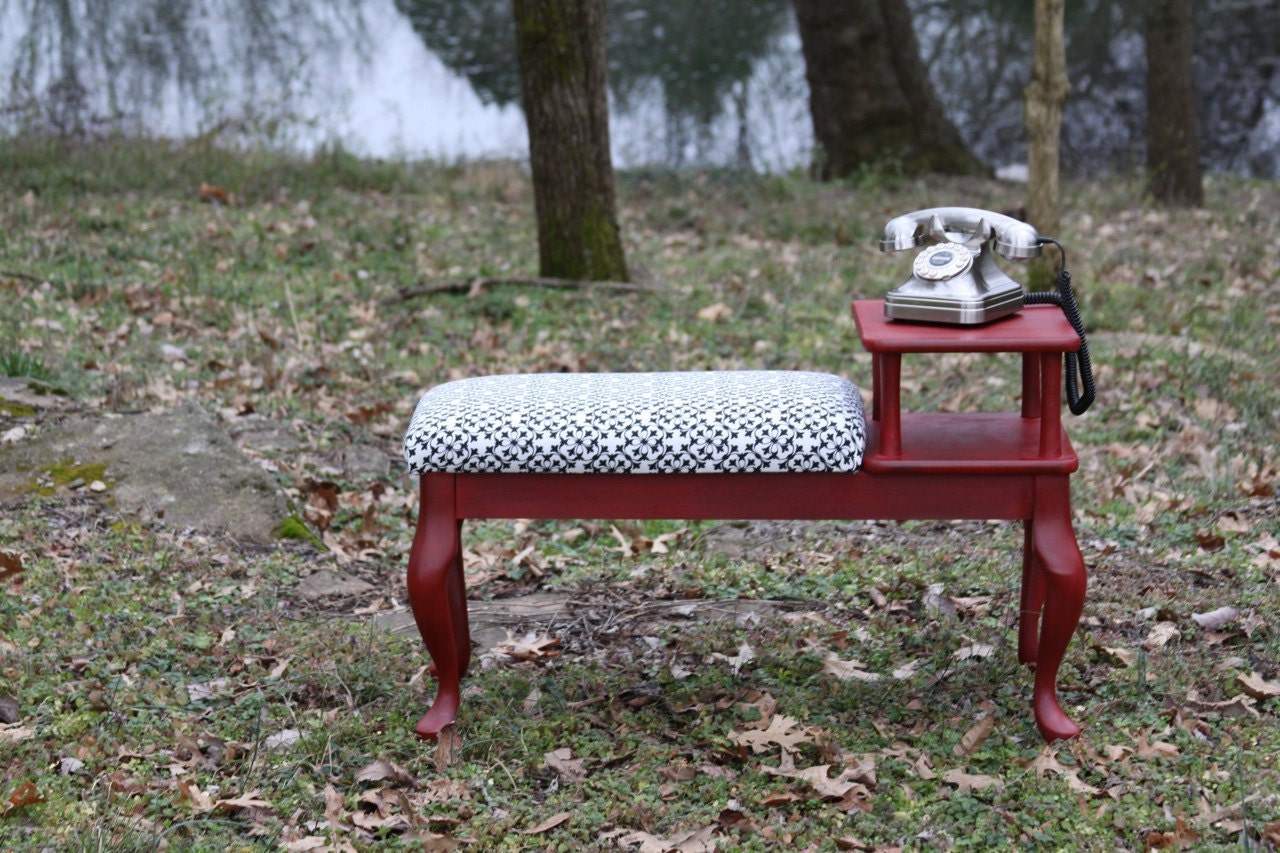 Local Sale Pending - Gossip Chair / Refinished Vintage Phone Table or Bench