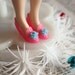 Mab Couture Sugarplum shoes - Cinderella - Vintage Candy Pink Blythe size dolly shoes - for your Fairy tale Princess