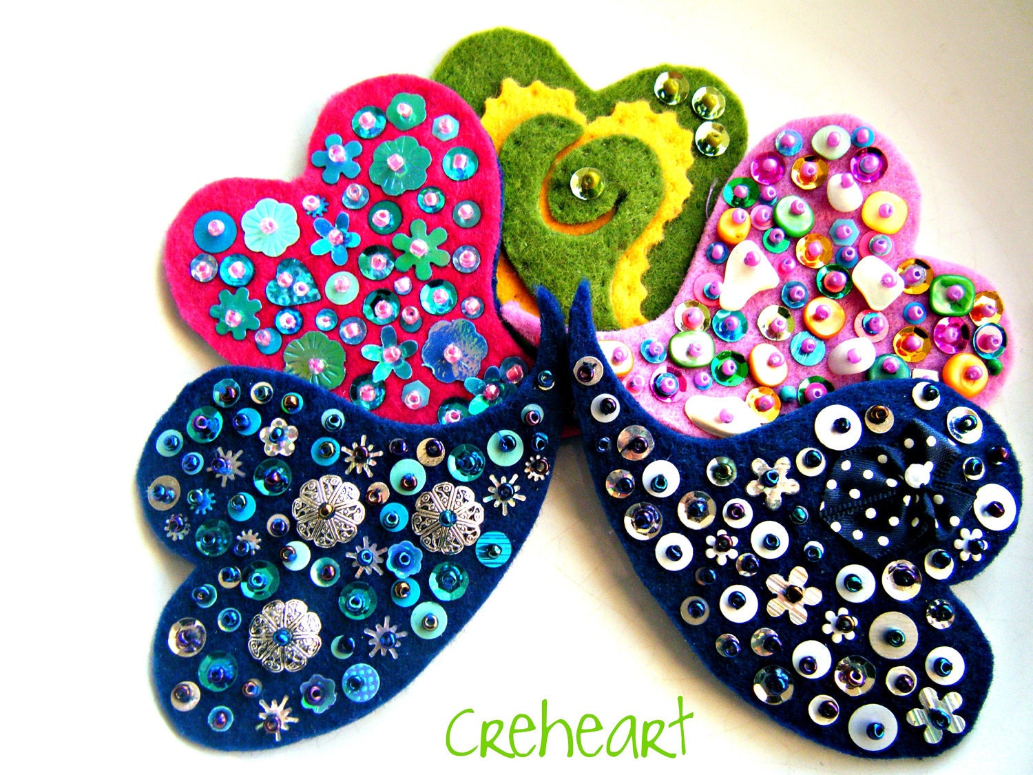 Surprise OOAK Felt Brooch - LOVE Collection - FREE Shipping