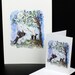 Childrens art print Baby Nursery Elephant Magician Watercolor 8 x 6