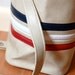 Vtg Retro Striped Red White Blue Bowling Gym Bag