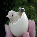 Signed Razza Chick in Egg Pendant