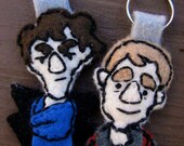 Sherlock Holmes or John Watson plush keychain