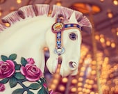 Fine Art Photography -  retro carousel carnival vintage ride children horse 8x10 original photo print wall art decor