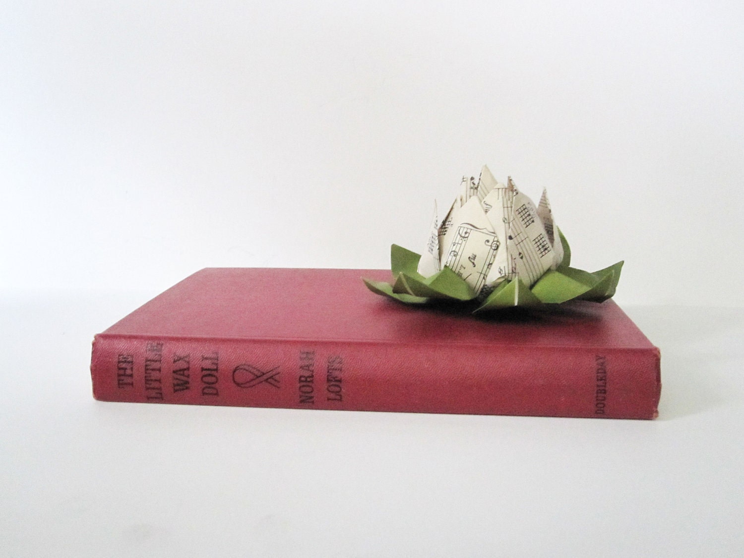Vintage Hardcover Book with Red Binding-- "The Little Wax Doll"