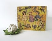 Cardboard Covered Children's Vintage Song Book -- "Singing Around the Seasons"