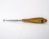 Vintage Celluloid Shoe Button Hook, Gold Amber Colored, Autumn Decor