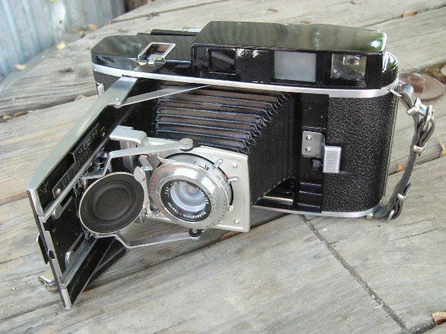 Black Polaroid 110B 4x5 Format Camera, Custom Made By Alpenhause Kamera Werke