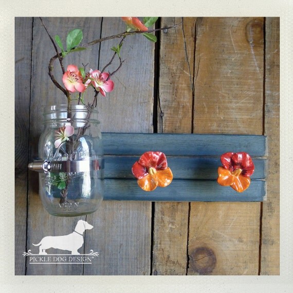 Shutter Slat Wall Organizer. No. 7 OOAK by PickleDogDesign