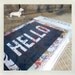 Hello. Note Cards (Set of 5) -- (Simple, Vintage-Style, Typography, Flowers, Orange, Gray, Gift Under 10, Bold, Modern, Spring)