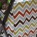 Aqua, Orange, Brown, & Lime Chevron Stripe Pet Toy Hamper with frame