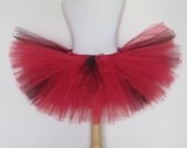 Ladybug Tutu Skirt Black Red Custom Girls Sewn Costume by American Blssoms