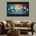Original Large Abstract Painting Modern Contemporary Canvas Art Gold Red Blue Floral "MOUNTAIN DAISIES" 48x24 Texture Oil by J.LEIGH