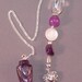 Amethyst and Heart New Age Dowsing Pendulum 124832P