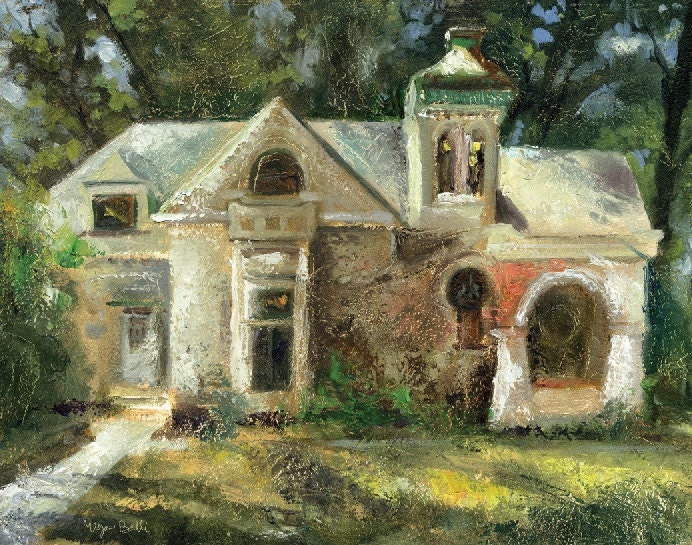 Some Old HouseOriginal Oil Painting 11X14 by meganballi on Etsy