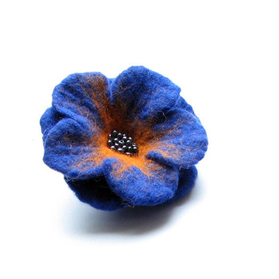 hand felted flowers