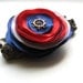 nautical brooch fabric brooch navy red white