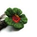Felt brooch - Felted flower brooch - Hand felted flower brooch -  green brooch - Gift for her - Unique gift - Gift ideas - Holiday gift