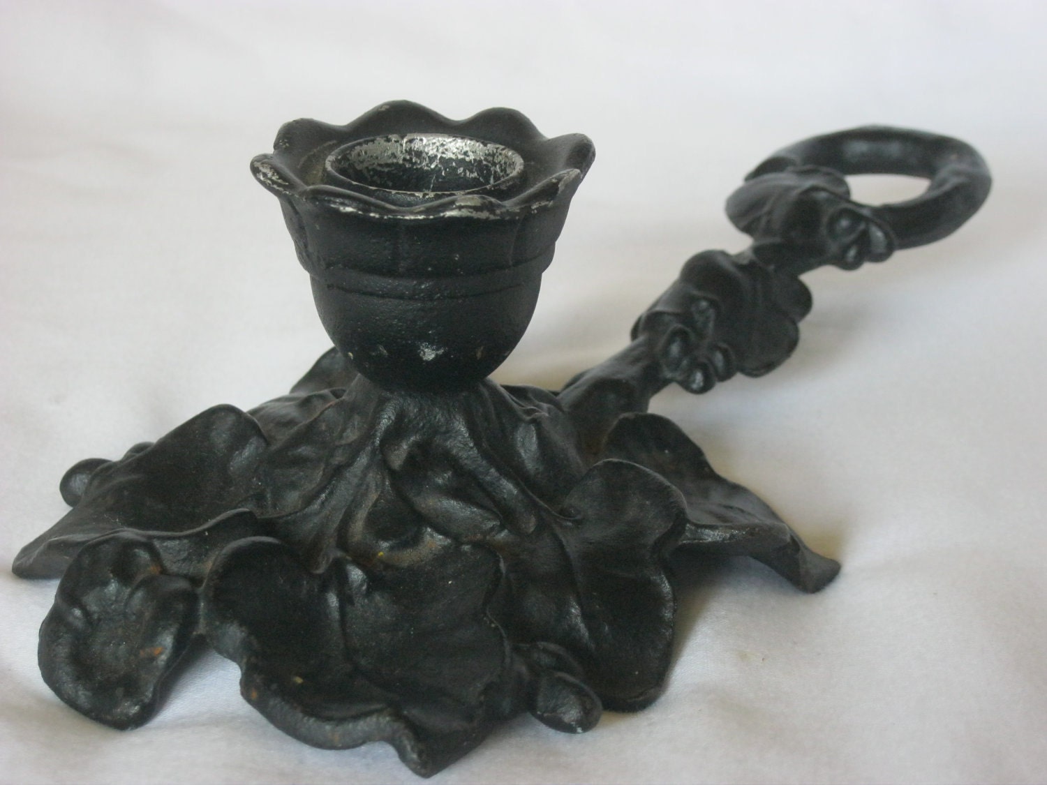 Cast Iron Candle Stick Holder Emig1436 by LUCKYiAM on Etsy