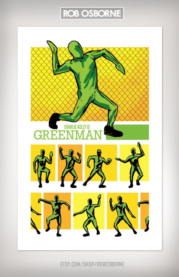 GREENMAN Always Sunny In Philadelphia Art Print 11x17 by Rob Osborne