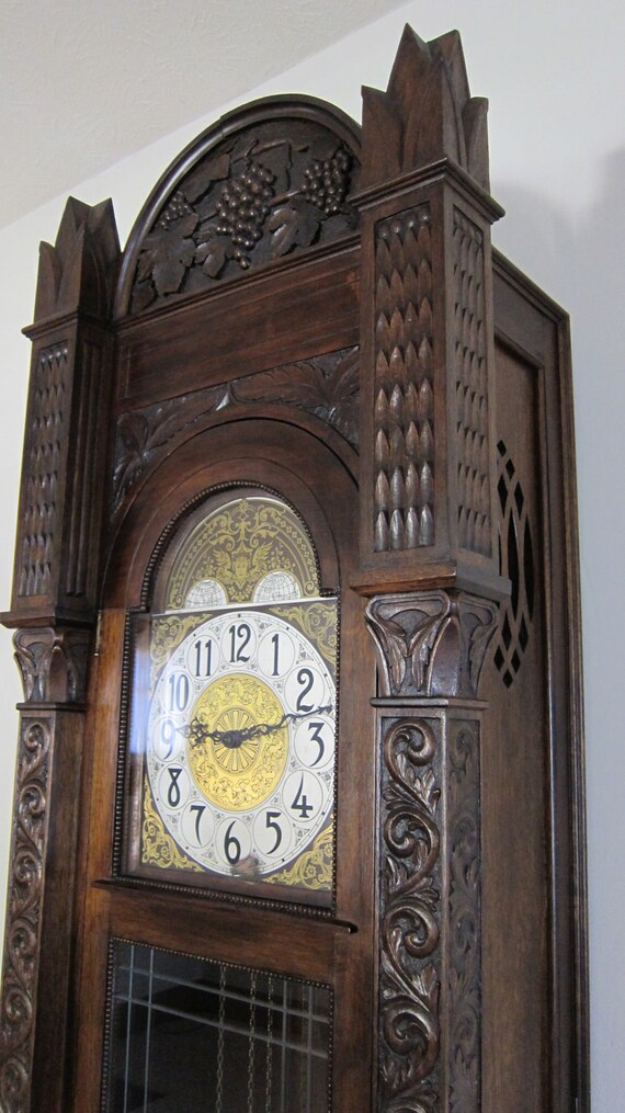 Antique Grandfather Clock by gbtrains on Etsy