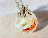 Marble Pendant And Necklace, Jewelry, Accessories,  Fried Marble, Colorful Pendant, Unique Christmas Gift, Jewelry
