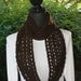 Infinity Eternity Cowl Neck Warmer Scarf Chocolate Brown Cluster Crochet READY TO SHIP