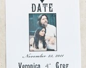 Modern Vintage Wedding Photo Save The Date Cards