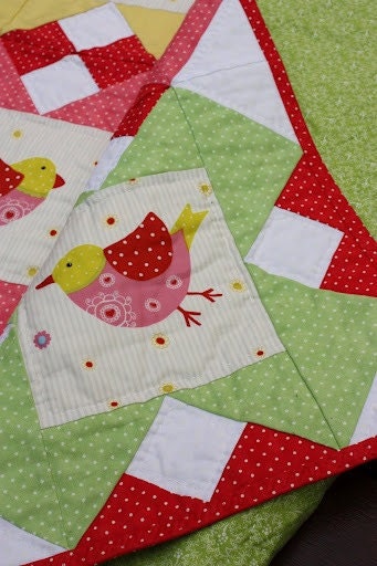Sweet Little Birdie Cot Quilt
