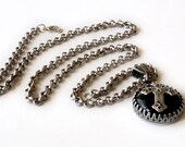 Celtic Cross Pendant  - Silver and Black Onyx Gemstone -  Gothic Necklace - Men Women Gothic Jewelry