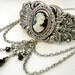 RESERVED for Cecile - Silver Victorian Choker - Cameo Choker - Gothic Victorian Jewelry - Metal Choker