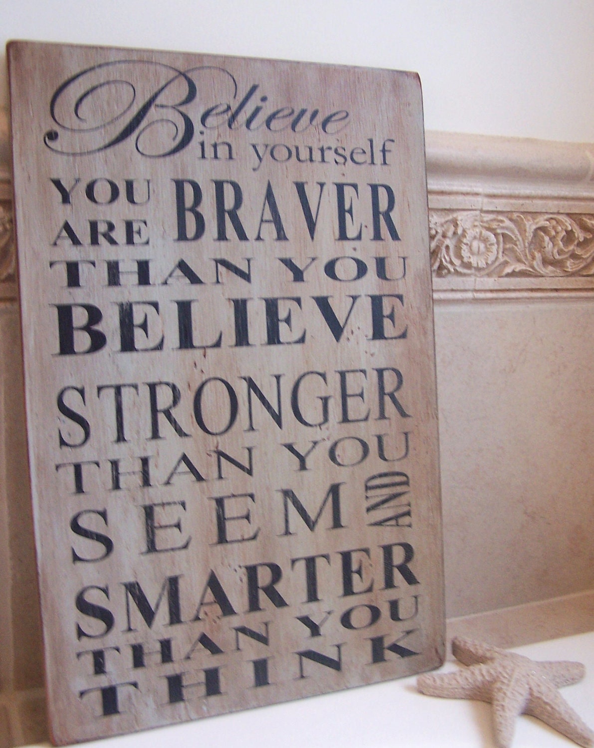Believe In Yourself Sign - Classic Advice from Christopher Robin to WInnie-the- Pooh
