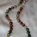 Gorgeous multi colored one of a kind agate stone beaded necklace