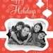 Custom Personalized Christmas Photo Card, Red & White, Vintage