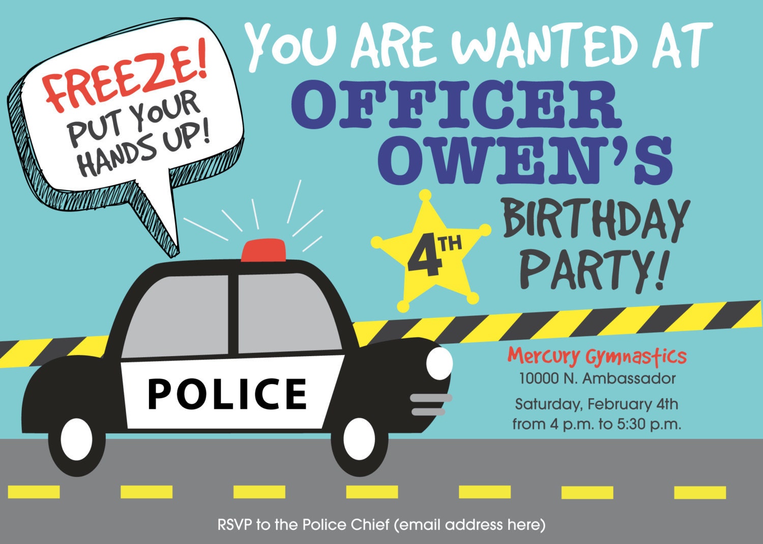 Police Birthday Card